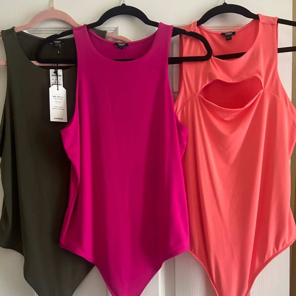 3 Express Body Contour Bodysuits Large